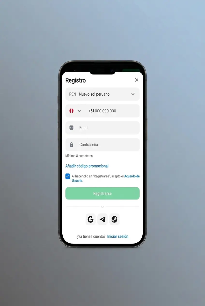 Pasos para activar código promocional 1win en app móvil Android e iOS con depósito en Perú