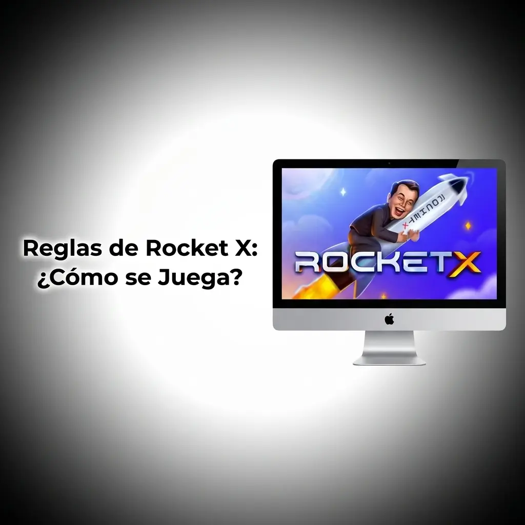 Cohete despegando con multiplicador creciente en juego crash Rocket X, mostrando mecánica de apuesta y retiro