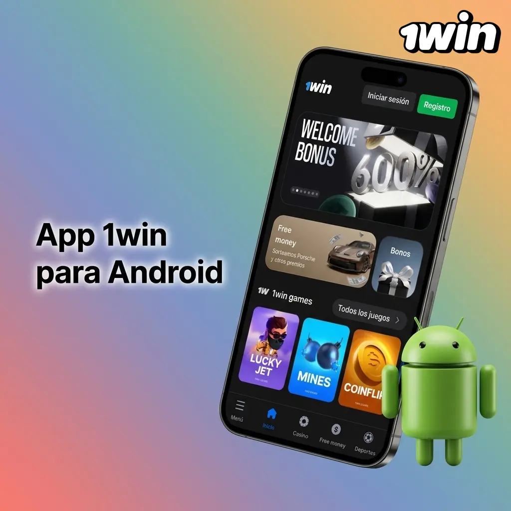 Descarga gratuita de la app 1win para Android APK, compatible con smartphones en Perú