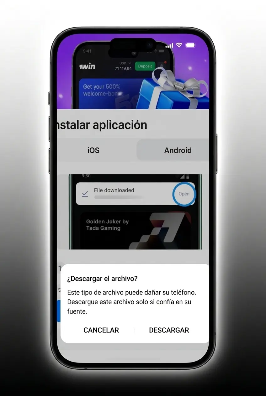 Guía de 4 pasos para descargar e instalar la app APK de 1win en Android y jugar Balloon