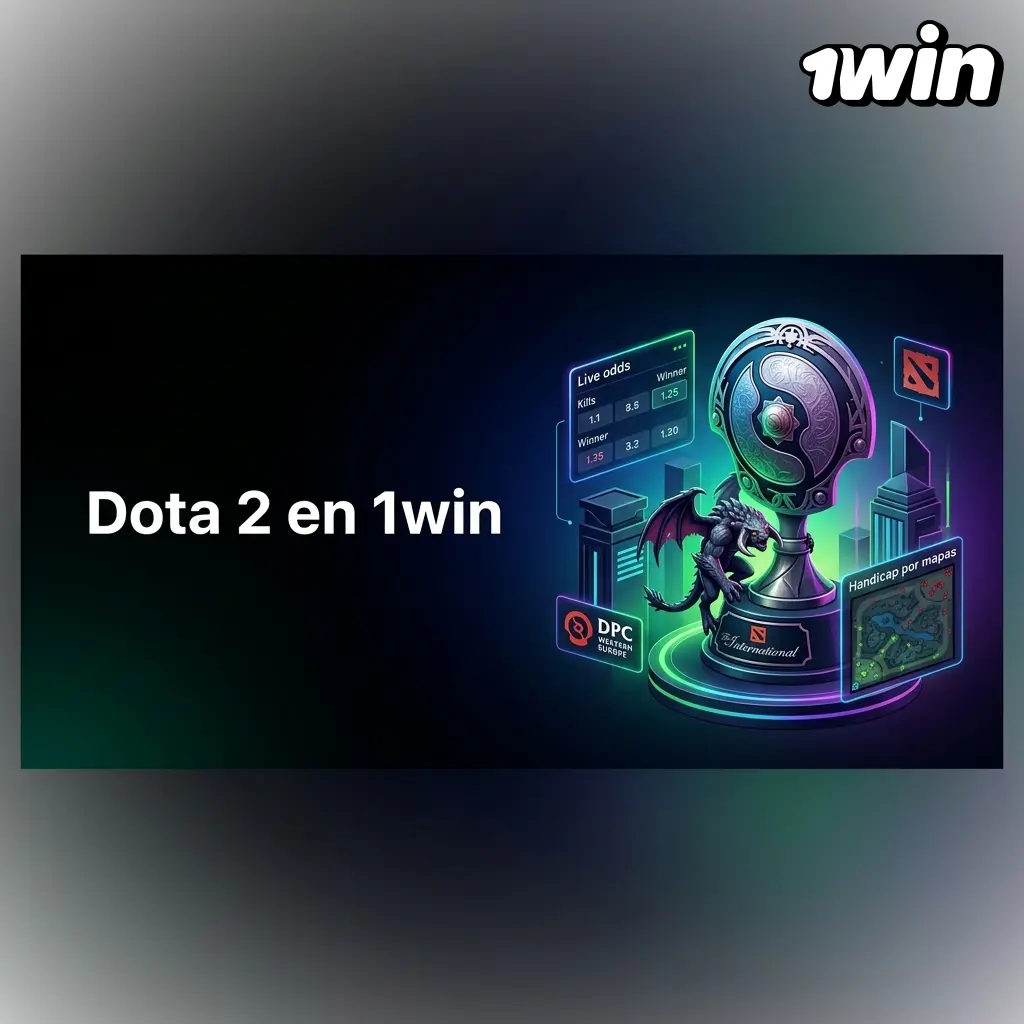 Dota 2 en 1win: apuestas en DPC, The International y torneos como ESL One y Bali Major